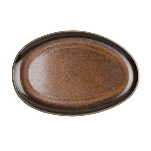 Platter, 11-1/4'' x 7-2/3'', oval/free form, flat, microwave and dishwasher safe
