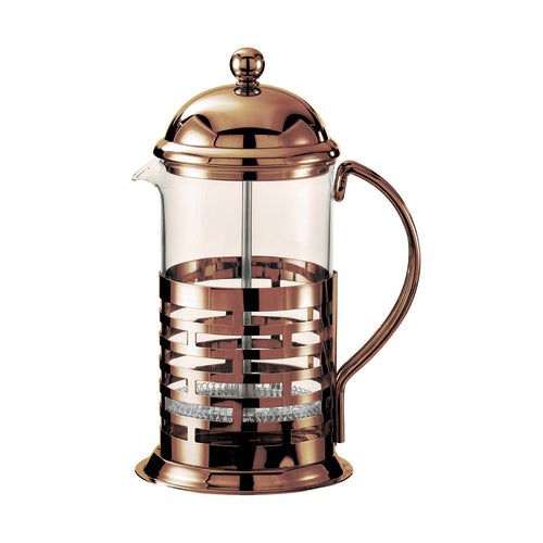 Brick French Coffee Press, 0.8 liter (27 oz.), 4-3/4'' x 6'' x 9'', includes: lid, spiral screen