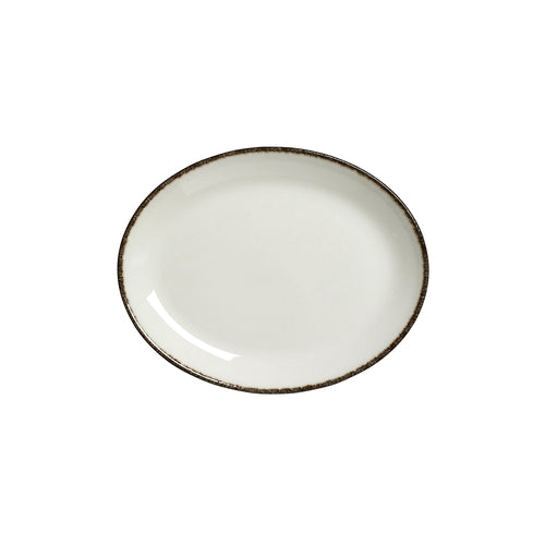 Platter, 8'' x 6-3/8'', oval, coupe, vitrified china, Steelite Performance, Charcoal Dapple