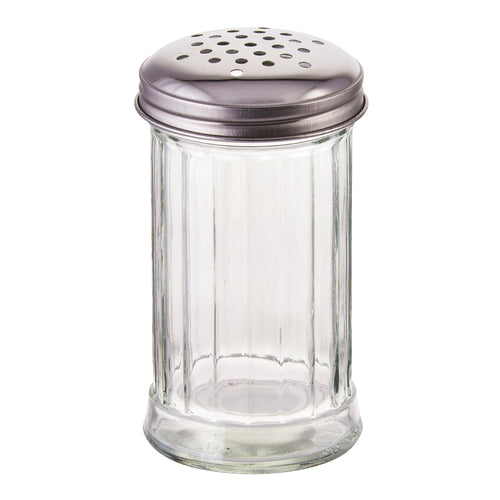 Cheese/Spice Shaker, 12 oz., with perforated top, glass