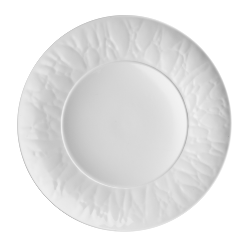Signature Plate, 11-1/4'' dia., well: 6-3/4'' dia., round, porcelain, Rene Ozorio, Atelier