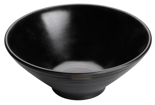 Bowl, 1-1/2 qt., 9'' dia., round, break-resistant, dishwasher safe, melamine, Togashi, Ardesia, black