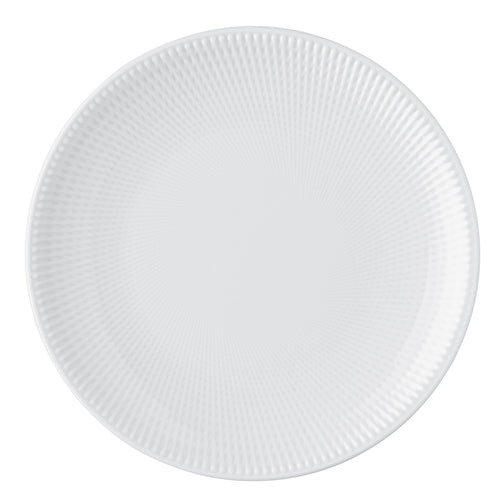 Plate, 10-1/4'' dia., round, flat, coupe, microwave & dishwasher safe, porcelain, white