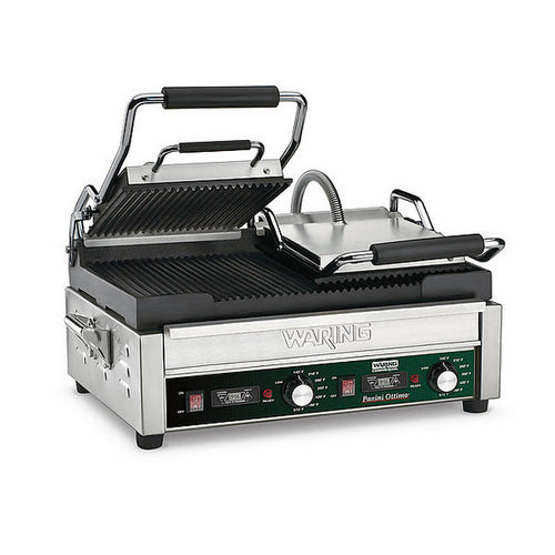 Panini Ottimo Dual Panini Grill, electric, double, 17'' x 9-1/2'' cooking surface, with timer