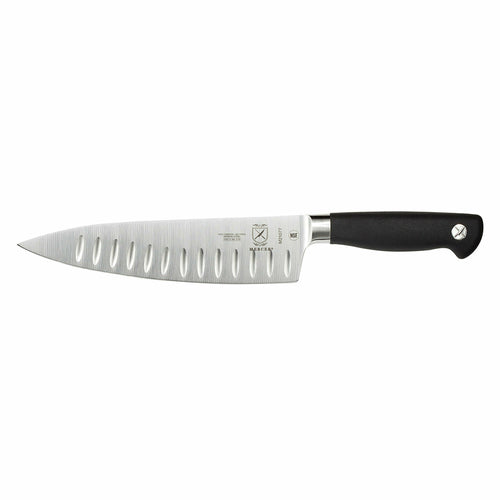 Genesis Chef's Knife, 8'', granton edge with short bolster, precision forged, high carbon, German steel