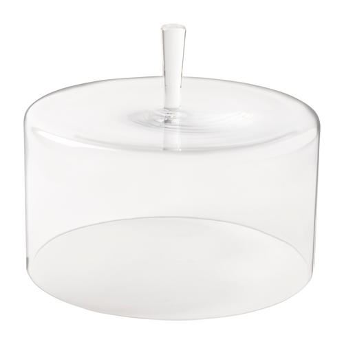 Glass dome, 11.75'' D x 9'' H, Hand washing recommended, Mouth-blown glass/Cut rim