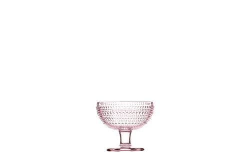 Hospitality Brands Pearls Dessert Glass, 10 oz., pink