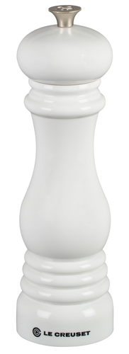 Pepper Mill, 8'' x 2-1/2'', adjustable grind setting, acrylic ABS-finish, White