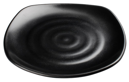 Plate, 10-3/4'', square, break-resistant, dishwasher safe, melamine, Rika, Ardesia, black