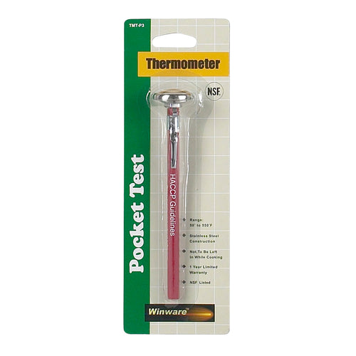 Pocket Thermometer Temperature Range 50 To 550 F 1'' Dia.