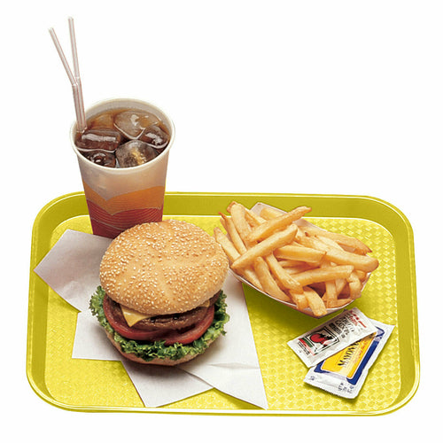 Fast Food Tray, 13-13/16'' x 17-3/4'', rectangular, primrose yellow, NSF