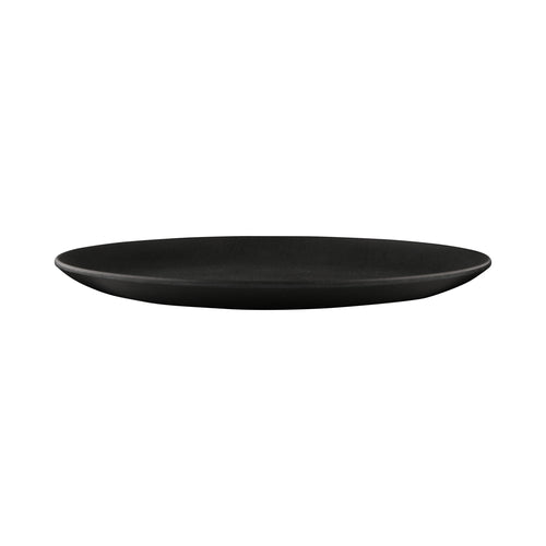 Plate, 11'' dia. x 1''H, round, rolled edge, black, Greenovations