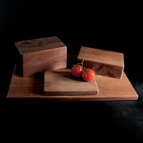 Melamine Modular Riser, 24'' x 15'' x 1''H, rectangular,faux walnut wood look finish