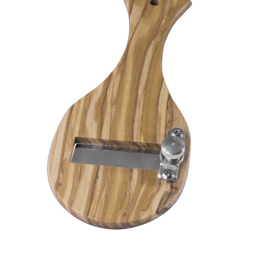 Truffle Slicer, 7-7/8''L x 3-1/2''W, adjustable blade, olive wood, Paderno, Tools & Utensils