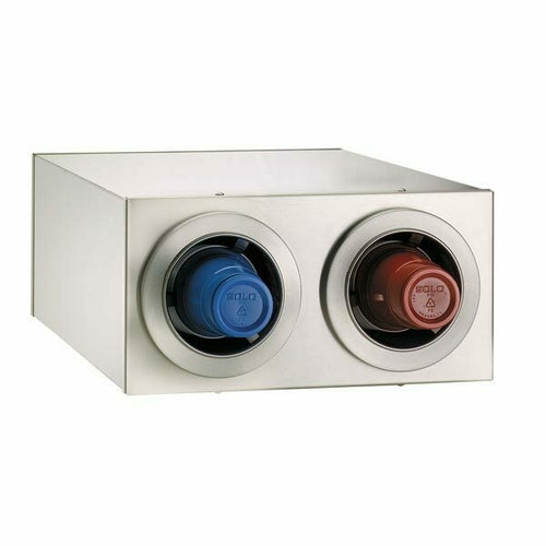 Countertop Cup Dispensing Cabinet with (2) ADJ-2F - Stainless Steel