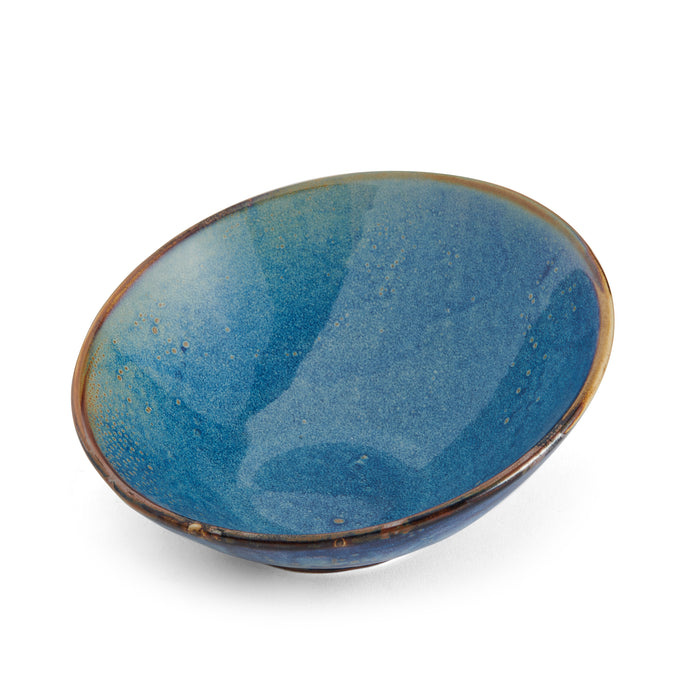 Starlit Pho Bowl, 8'' dia., round, slanted,  vitrified porcelain, blue