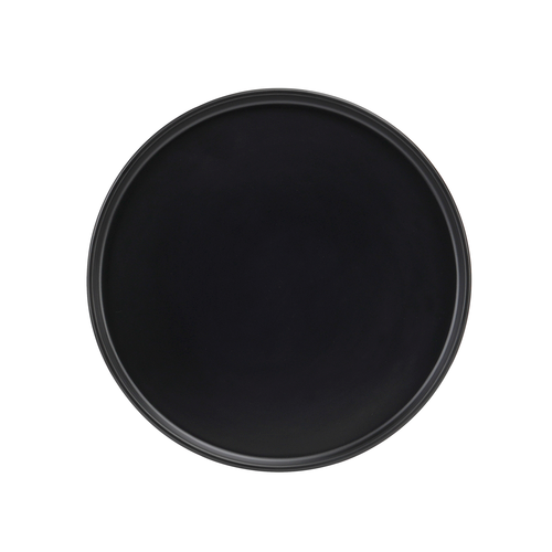 Hudson Plate, 10-1/4'' dia. x 1''H, round, low rim, melamine, black