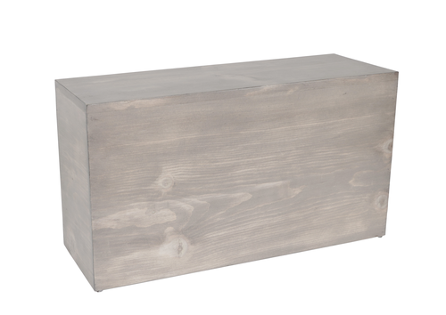 Aspen Riser, 7'' x 20-1/2'' x 11''H, rectangular, gray-washed pine wood