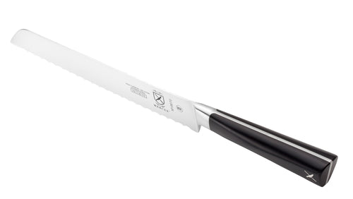 ZuM Bread Knife, 8'', wavy edge, one-piece precision forged, high carbon, no-stain, German steel, ergonomically designed POM handle, NSF
