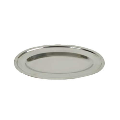Serving Platter, 10'', oval, stainless steel, mirror finish