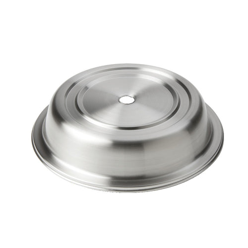 Plate Cover, 11-5/8'' to 11-3/4'' dia., round, standard foot, with finger hole, stainless steel, satin finish