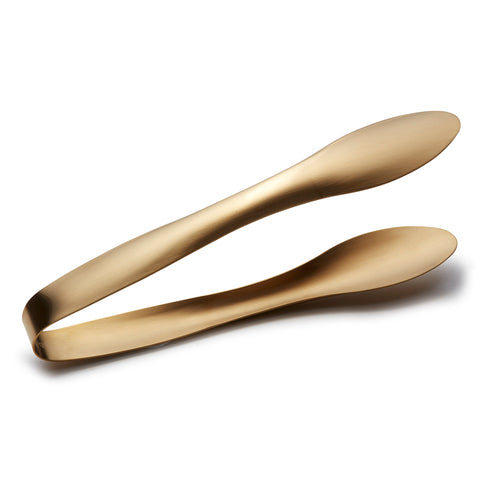 EZ Use Banquet Serving Tongs, 6'', 18/8 stainless steel, PVD coated, gold, matte finish