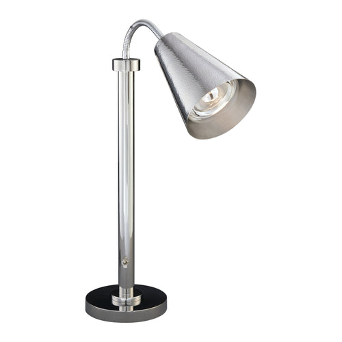 PORTABLE HEAT LAMP MODERN SINGLE HEAD 22 IN H HAMMERED STAINLESS STEEL