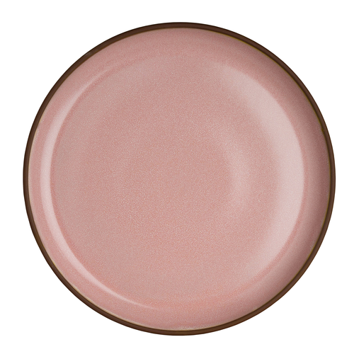 Plate, 9-1/2'' dia., pink interior & terracotta exterior, Maham Studio, Pink Peppercorn