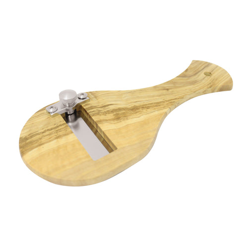 Truffle Slicer, 7-7/8''L x 3-1/2''W, adjustable blade, olive wood, Paderno, Tools & Utensils