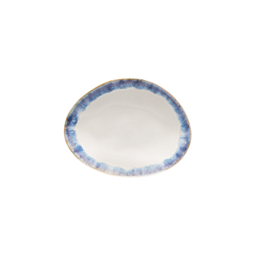 Oval Bread Plate, 6''L x 4.75''W x 1''H, oval, heat & chill retention, vitrified, strong glaze finish, fine stoneware, Brisa Collection, ria blue