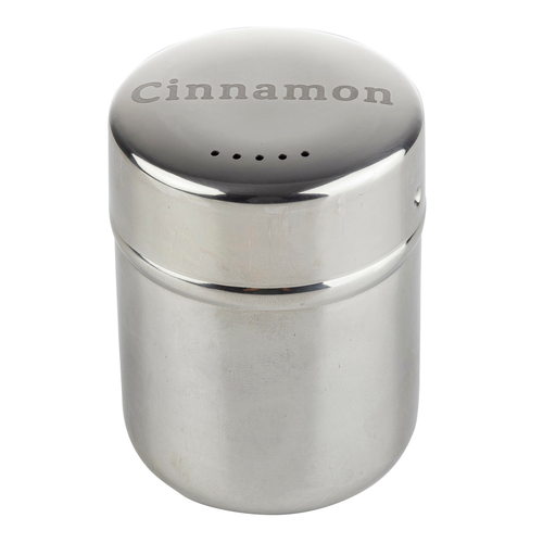 Shaker, 6 oz., ''Cinnamon'' imprint, dishwasher safe, stainless steel