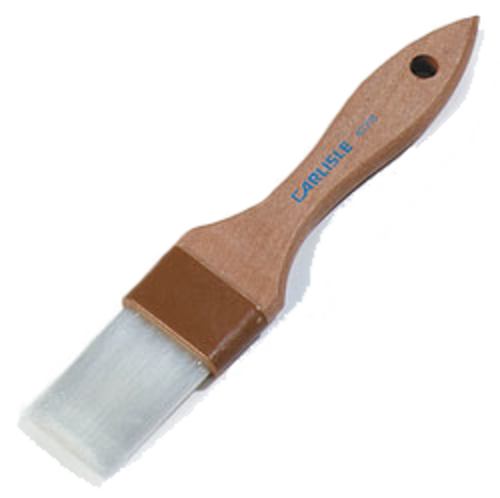 Sparta Chef Series Pastry Brush, 1-1/2'' wide epoxy-set bristles, soft-flagged, brown plastic ferrules, lacquered hardwood handle, nylon, white, Made in USA