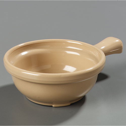 Handled Soup Bowl, 8 oz., 4-5/8'' dia., footed, stackable stone
