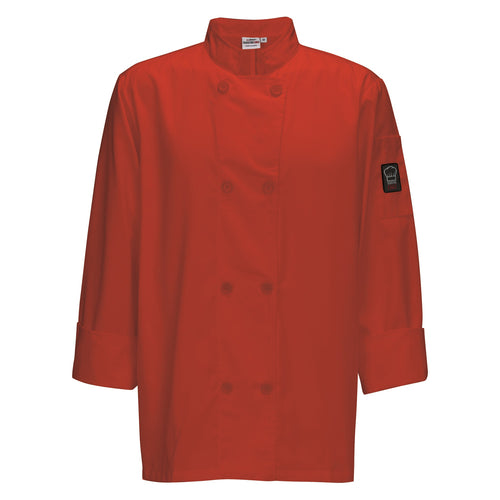 Tapered Chef Men's Jacket, Red, 2XL