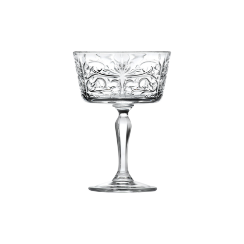 Champagne Saucer Glass, 9.0 oz., 5.5''H, EcoCrystal, Crystalline, Clear, RCR Crystal, Tattoo