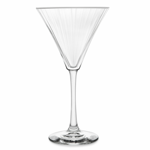 Martini Glass, 9.5 oz., Safedge rim guarantee, Linear (H 8'' T 4 3/8'' B 3 1/4'' D 4 3/8'')