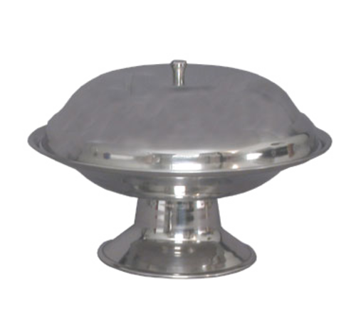 Compote Dish, 8-1/2'' dia, footed base, polished 18/8 stainless steel, cover sold separately