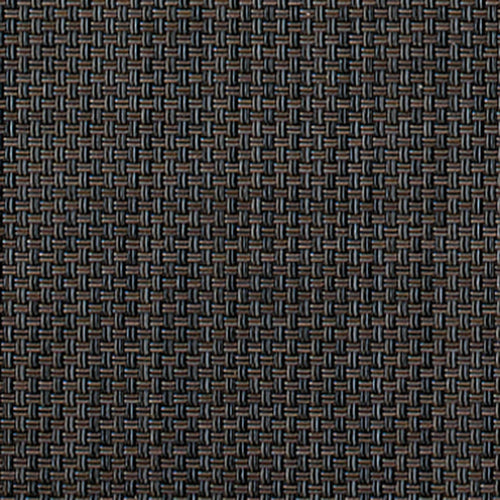 Mini Basketweave Collection Table Mat, 12'' x 16'', oval, Microban antimicrobial protection, TerraStrand woven vinyl, espresso