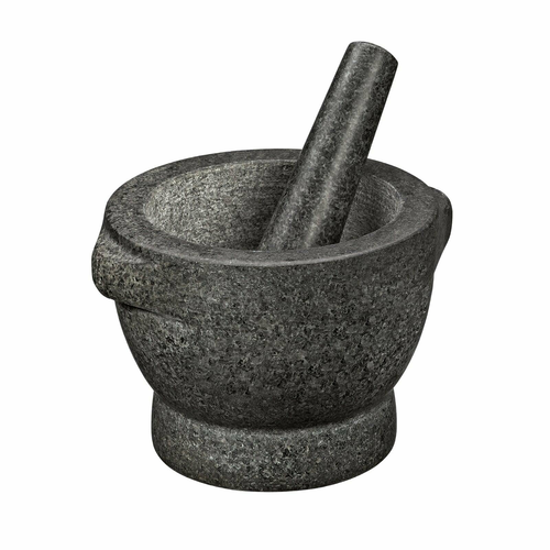 Cilio Goliath Mortar & Pestle, 12'' dia. x 8''H mortar, 5''L pestle, granite