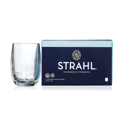 Strahl Design Stemless Wine Glass Gift Pack, 13.0 oz, 3'' x 4.5''H, Polycarbonate