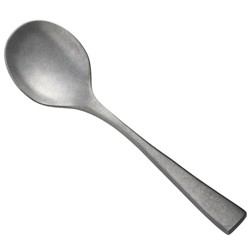 Bouillon Spoon, 6-1/4'', solid, heavy weight, relic finish, Lexia