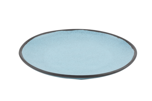 10.5'' Speckled Grayish Blue Round Coupe Mel Dinner Plate