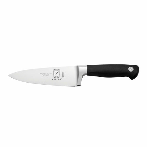 Genesis Chef's Knife, 6'', precision forged, high carbon, German steel, black non-slip Santoprene handle