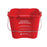 Kleen-Pail Pro, 6 qt., rounded corners, molded-in handles, drop handle, embossed lettering,  red, NSF