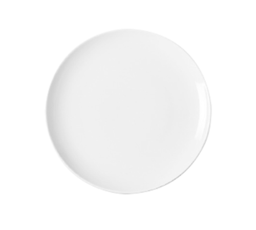 Nano Plate, 7'' dia., round, flat, coupe, porcelain