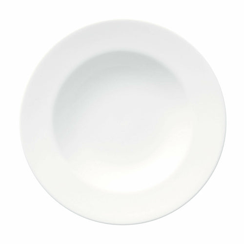 Oneida - Rim Soup, 24-1/4 oz., 10-1/4'' dia., round, rolled edge, medium rim,  porcelain, glazed finish, warm white, Luzerne, Verge
