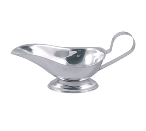 Gravy Boat, 3 oz., 6-1/8'' dia. x 2-3/4''H, with handle, stainless steel, Holloware