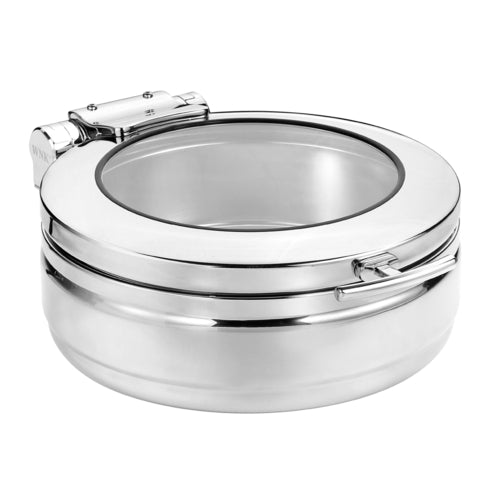 Indux Chafer, 5-1/2 qt., round, with glass lid & stainless steel insert, WNK, Buffet