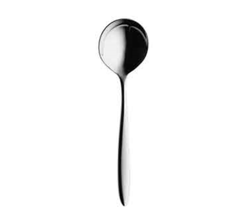 Soup Spoon, 7-1/16'', round bowl, 18/10 stainless steel, Aura by Hepp
