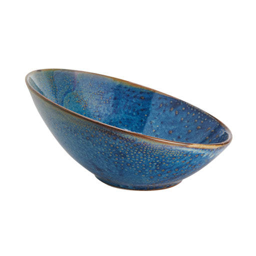 Starlit Pho Bowl, 10'' dia., round, slanted,  vitrified porcelain, blue